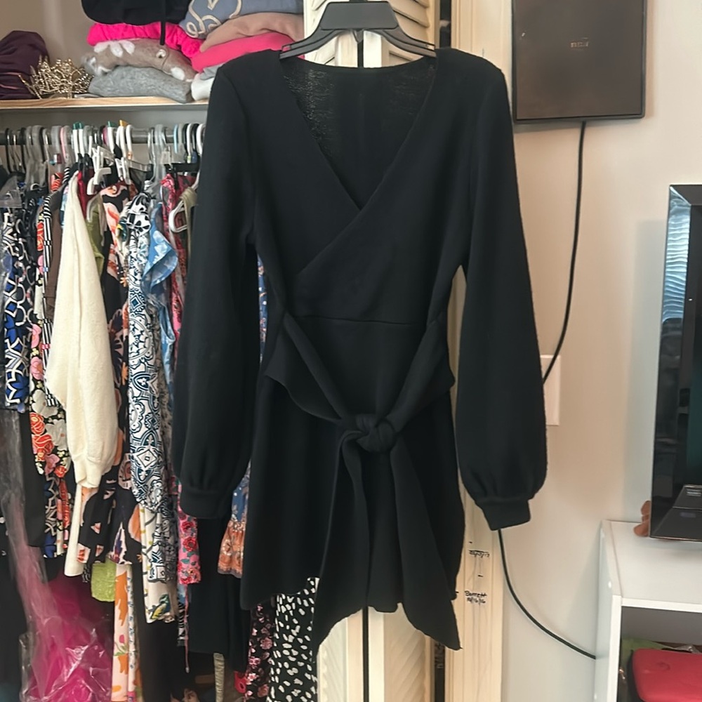 Black sweater dress Sz m